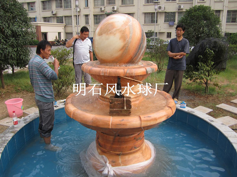 恩施移动公司晚霞红风水球